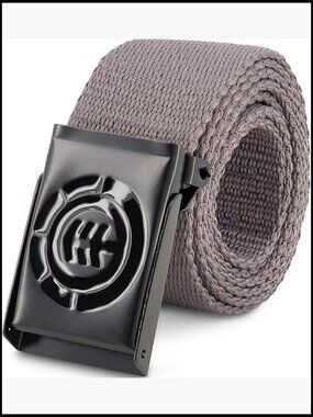 Adjustable Fabric Belt with Metal Buckle for Men and Women
